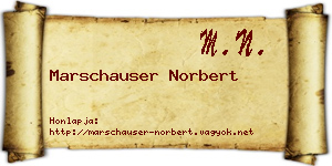 Marschauser Norbert névjegykártya